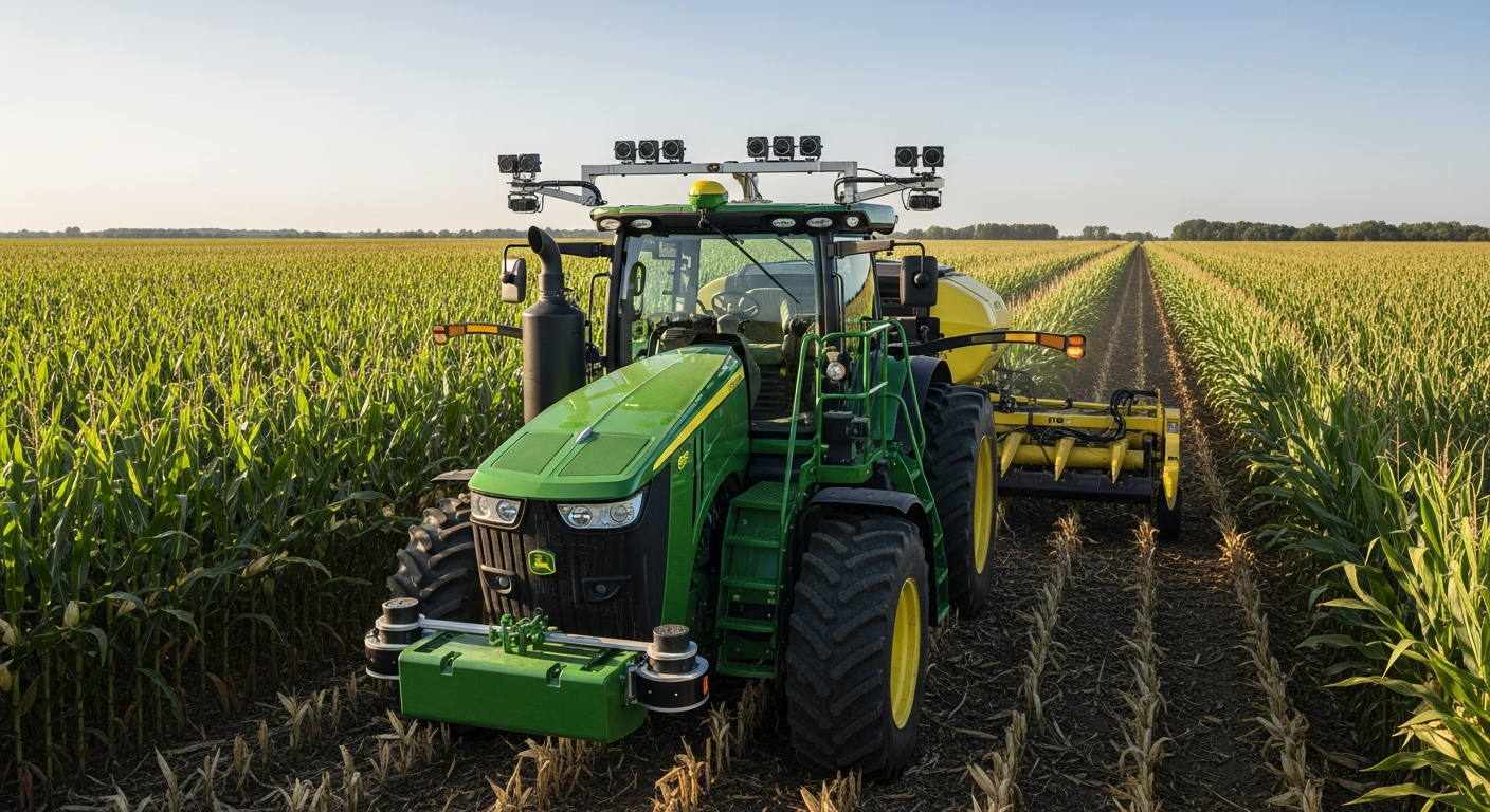 John Deere 8R Autonomous Tractor agricultural robot
